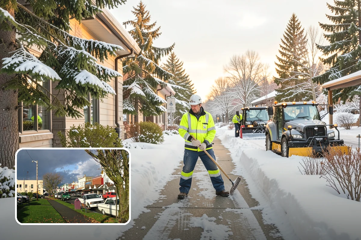 Roof Raking in Arlington, Snohomish County, WA - Removes the eave snow that feeds ice dams