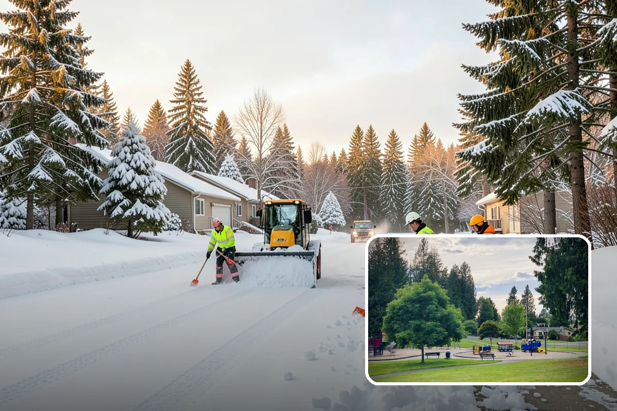 Roof Raking in Bonney Lake, Pierce County, WA - Removes the eave snow that feeds ice dams
