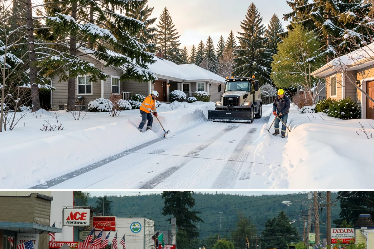 Roof Raking in Carnation, King County, WA - Roof raking is best done after each lowland snowfall and repeated through the freeze-thaw cycles that drive ice dam formation.