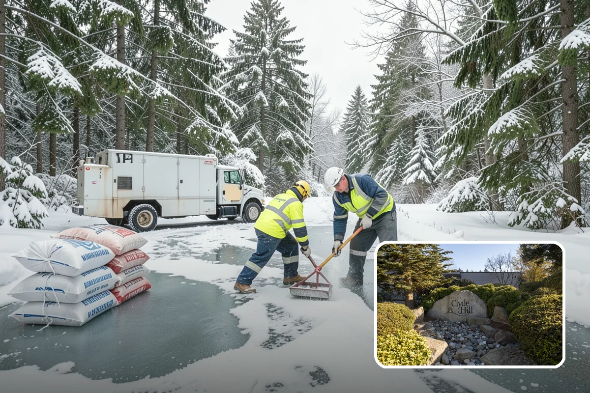 Roof Raking in Clyde Hill, King County, WA - Removes the eave snow that feeds ice dams