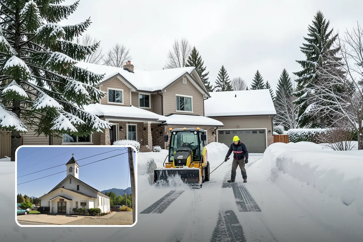 Roof Raking in Concrete, Skagit County, WA - Removes the eave snow that feeds ice dams