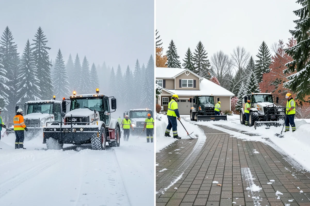 Roof Raking in Concrete, Skagit County, WA - Set up an extension rake safely on the ground
