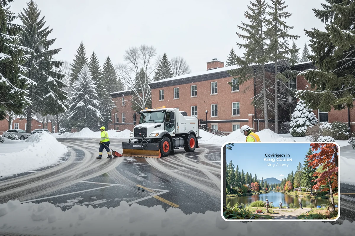 Roof Raking in Covington, King County, WA - Removes the eave snow that feeds ice dams