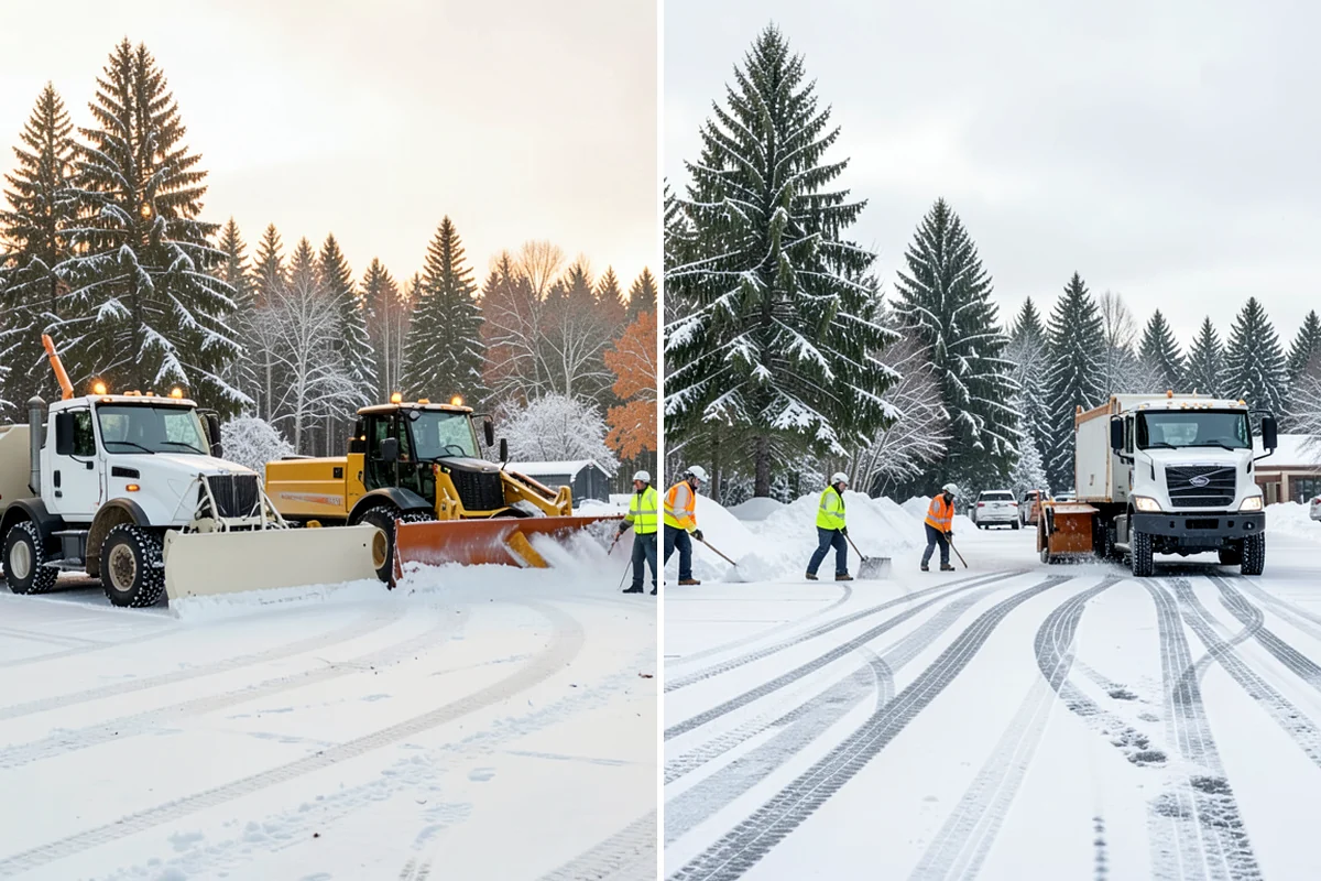 Roof Raking in Enumclaw, King County, WA - Set up an extension rake safely on the ground