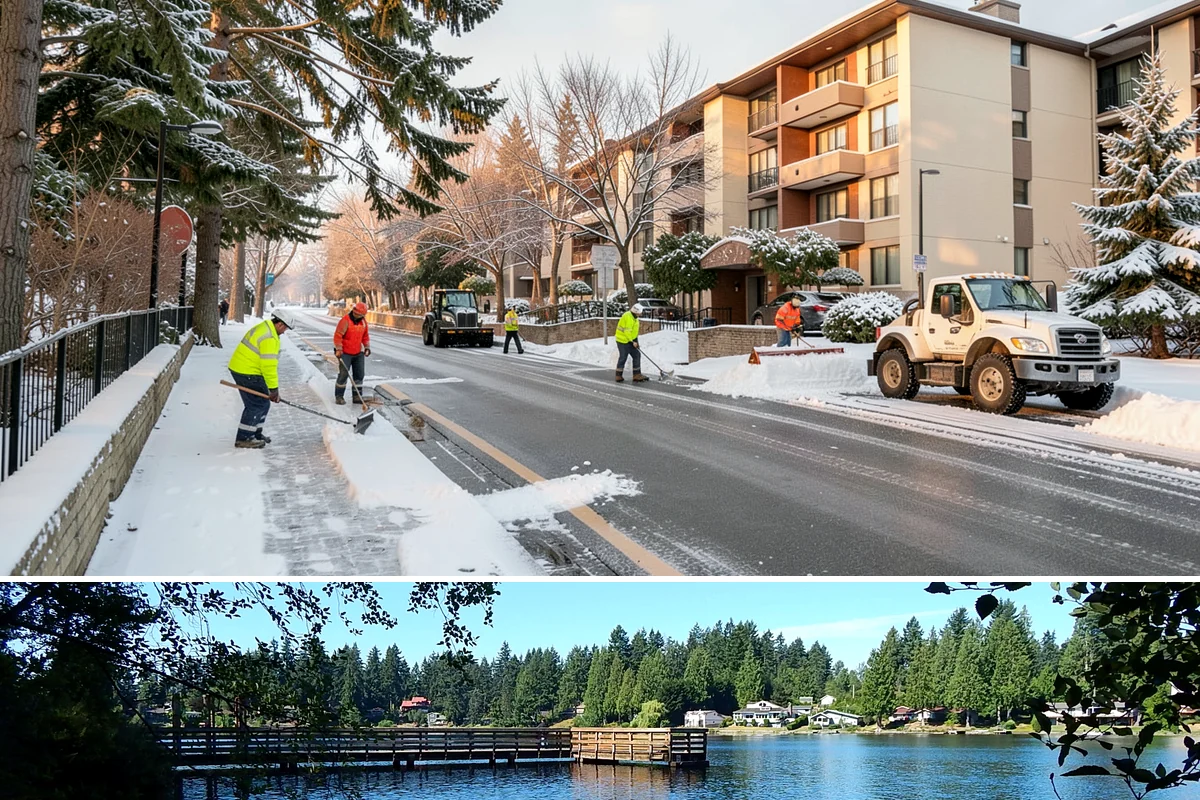 Roof Raking in Federal Way, King County, WA - Roof raking is best done after each lowland snowfall and repeated through the freeze-thaw cycles that drive ice dam formation.