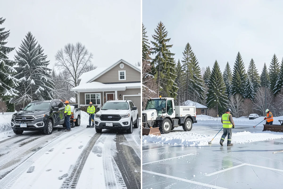 Roof Raking in Granite Falls, Snohomish County, WA - Set up an extension rake safely on the ground
