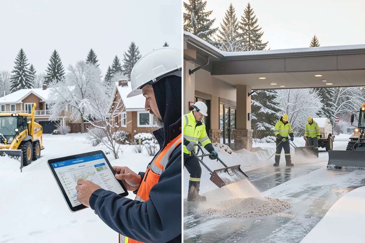 Roof Raking in Hamilton, Skagit County, WA - Set up an extension rake safely on the ground