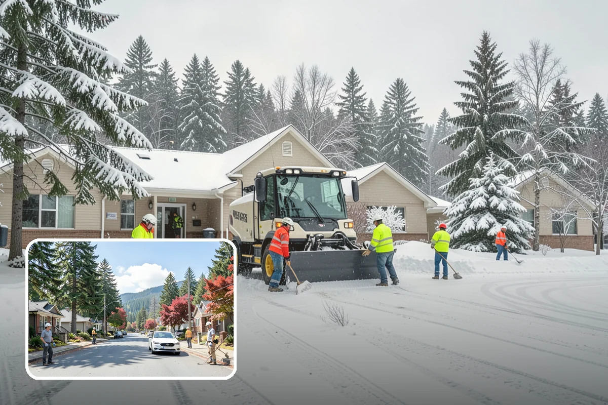 Roof Raking in Hunts Point, King County, WA - Removes the eave snow that feeds ice dams