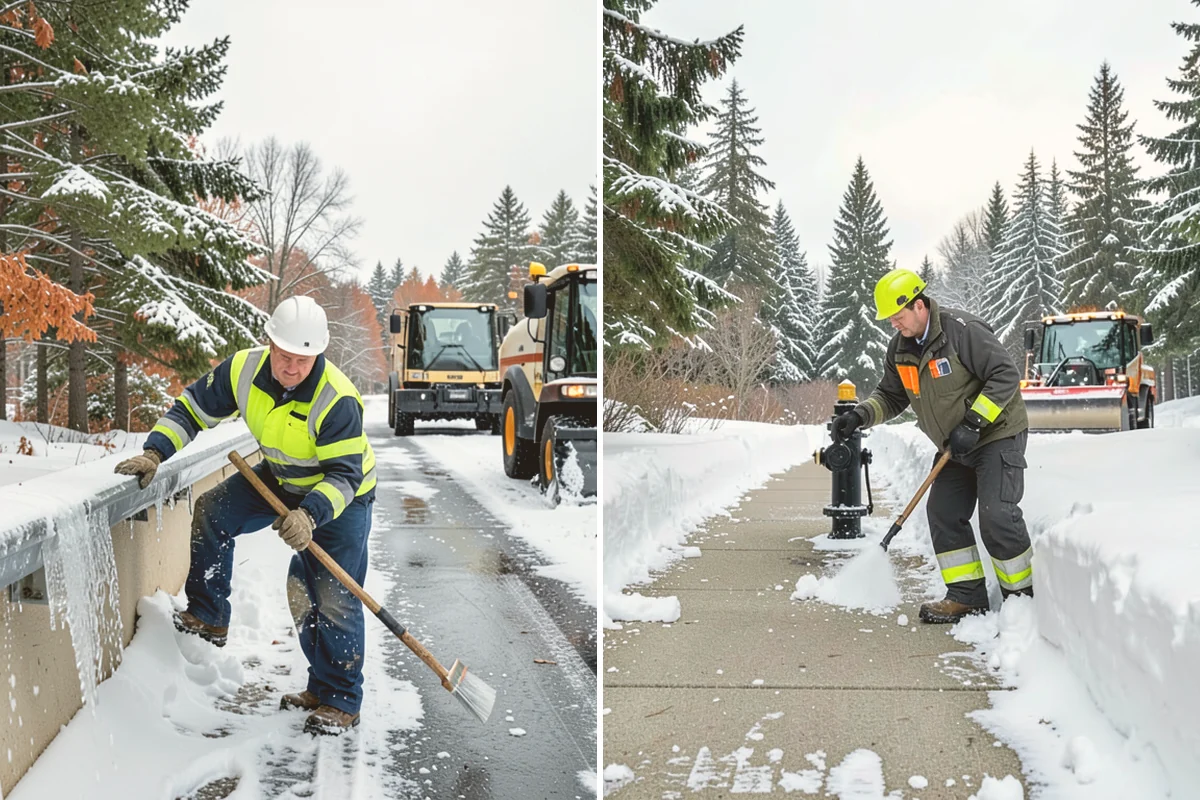 Roof Raking in Index, Snohomish County, WA - Set up an extension rake safely on the ground