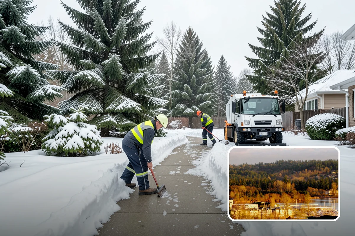 Roof Raking in Kenmore, King County, WA - Removes the eave snow that feeds ice dams
