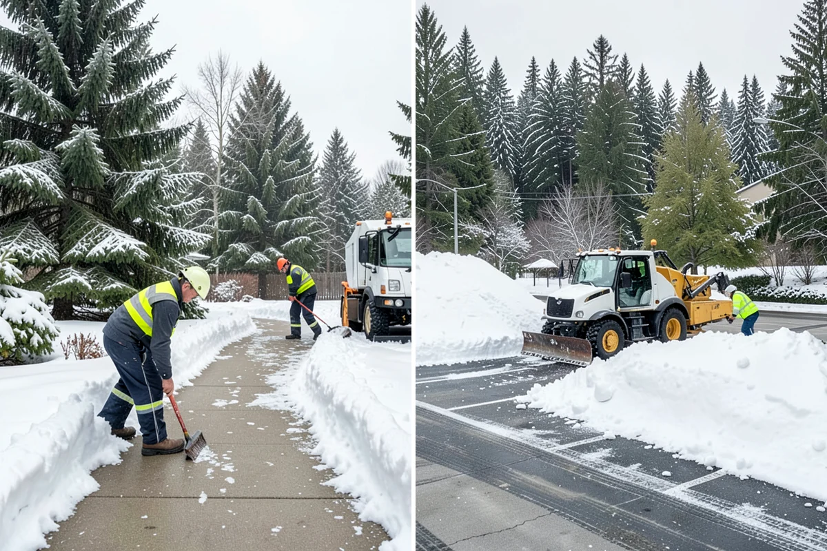 Roof Raking in Lake Forest Park, King County, WA - Set up an extension rake safely on the ground