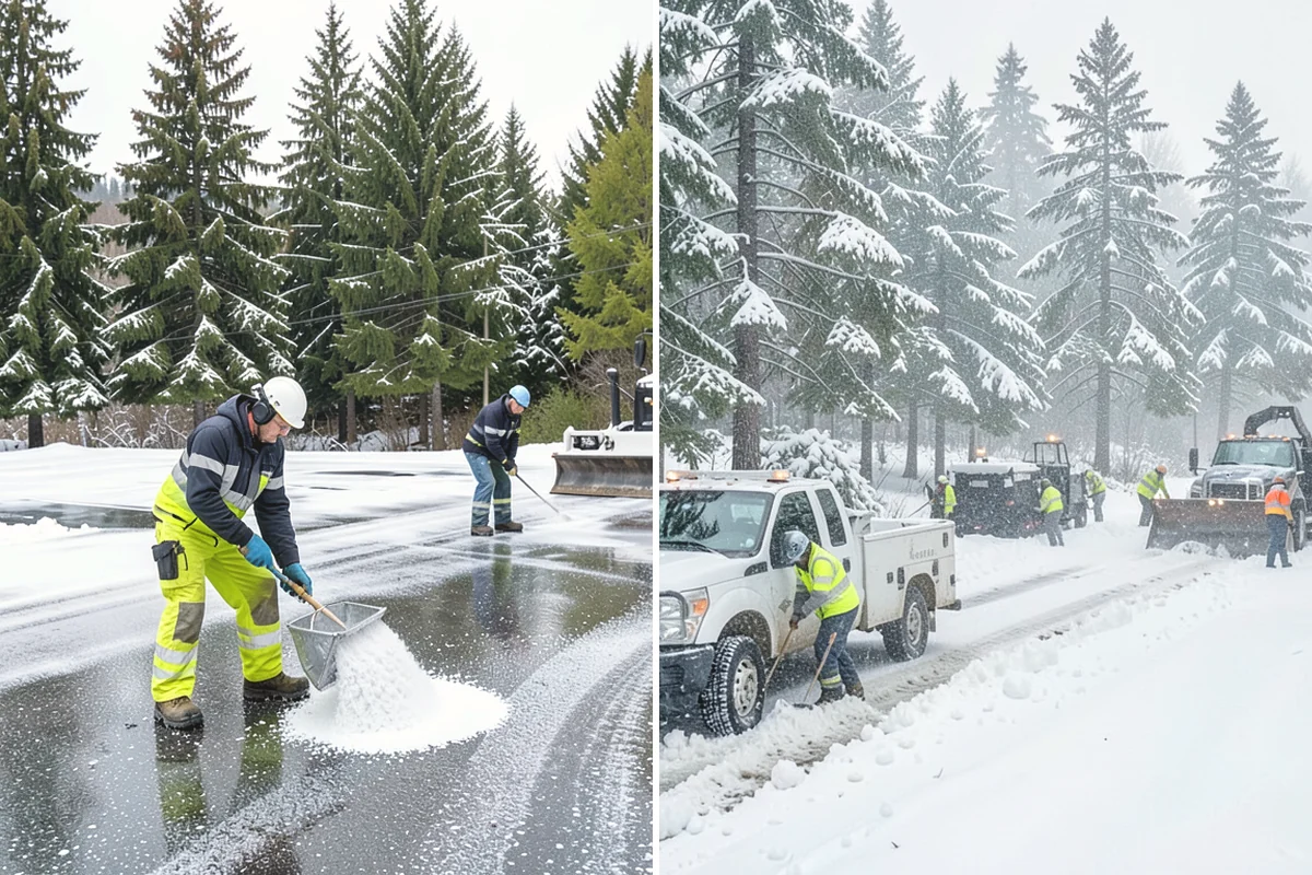 Roof Raking in Lake Stevens, Snohomish County, WA - Set up an extension rake safely on the ground