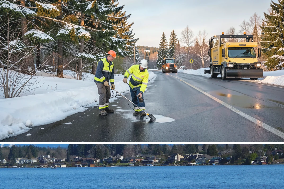 Roof Raking in Lake Stevens, Snohomish County, WA - Roof raking is best done after each lowland snowfall and repeated through the freeze-thaw cycles that drive ice dam formation.