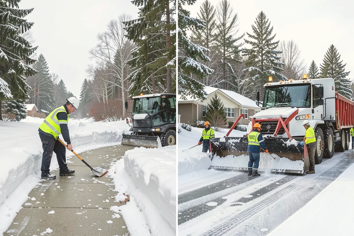 Roof Raking in Langley, Island County, WA - Set up an extension rake safely on the ground