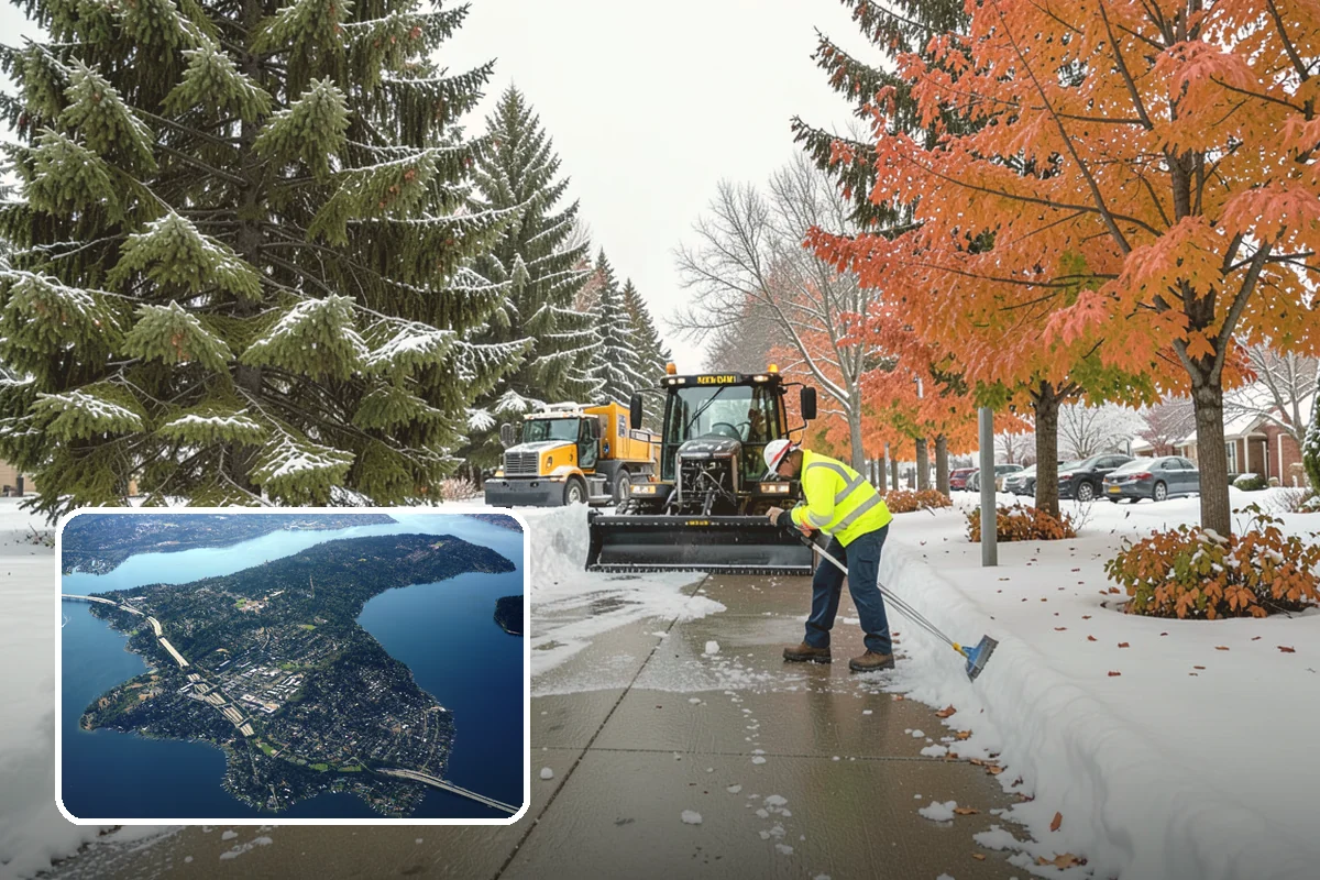 Roof Raking in Mercer Island, King County, WA - Removes the eave snow that feeds ice dams