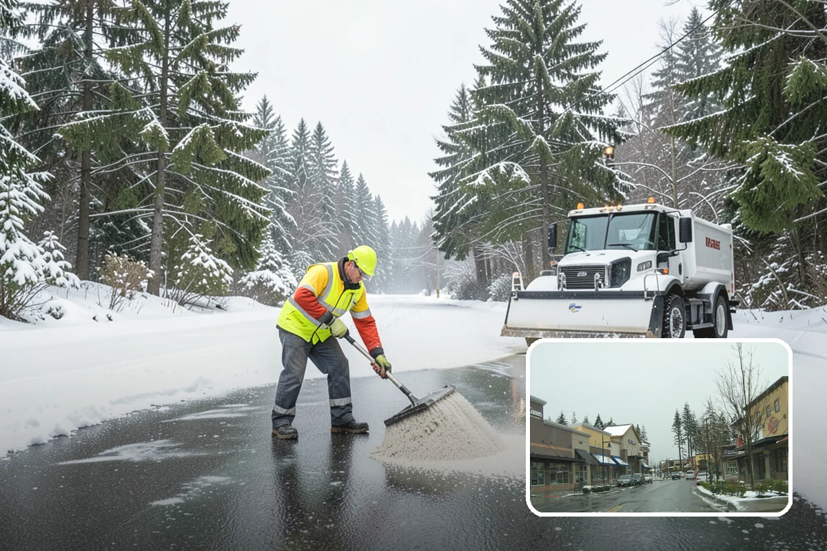 Roof Raking in Mill Creek, Snohomish County, WA - Removes the eave snow that feeds ice dams