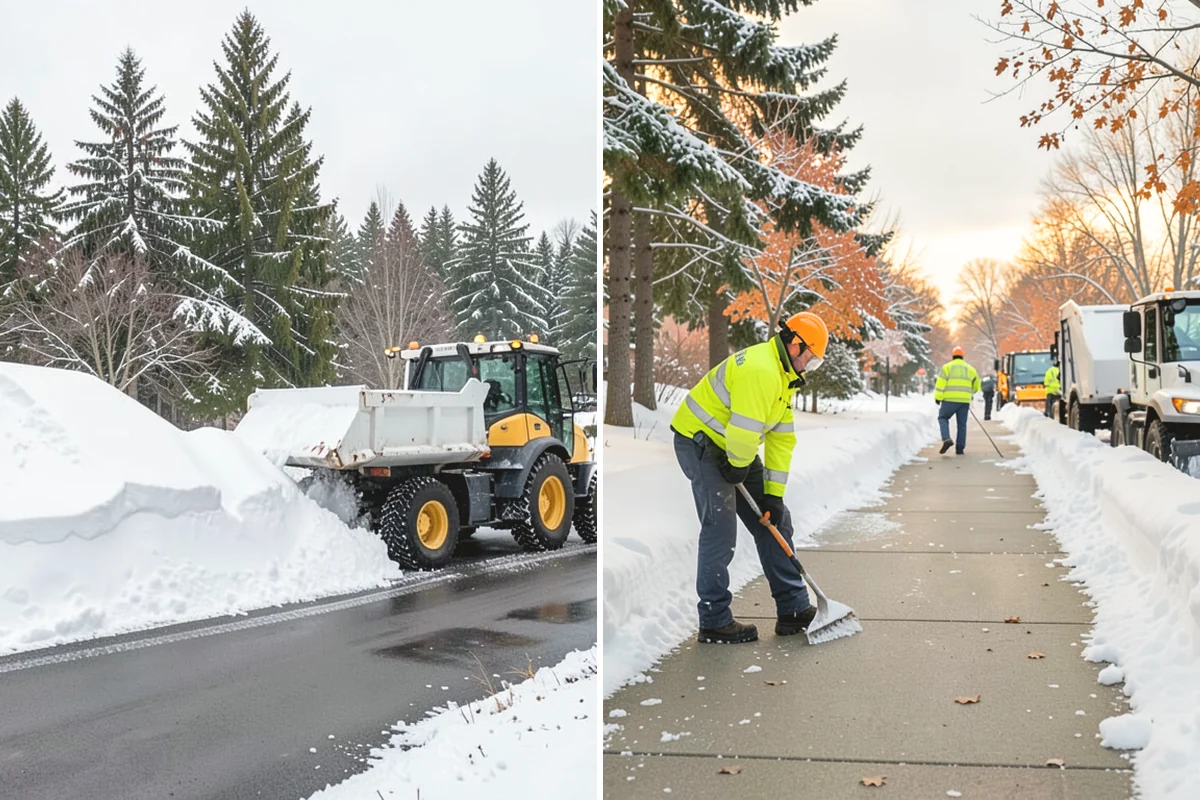 Roof Raking in Monroe, Snohomish County, WA - Set up an extension rake safely on the ground