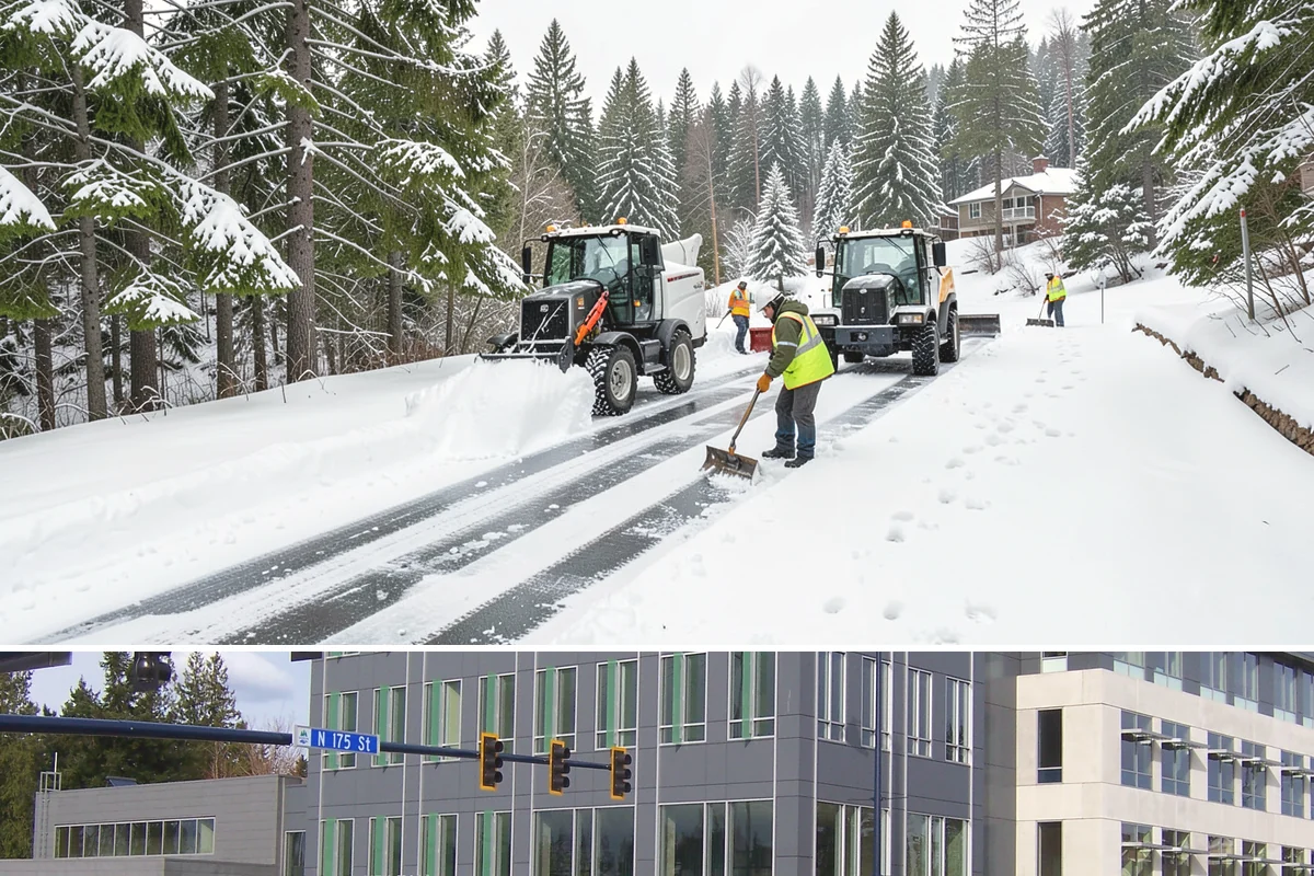 Roof Raking in Shoreline, King County, WA - Roof raking is best done after each lowland snowfall and repeated through the freeze-thaw cycles that drive ice dam formation.