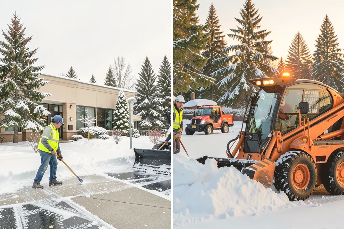 Roof Raking in Snohomish, Snohomish County, WA - Set up an extension rake safely on the ground