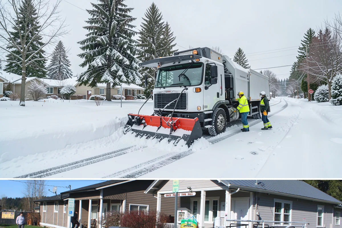 Roof Raking in South Prairie, Pierce County, WA - Roof raking is best done after each lowland snowfall and repeated through the freeze-thaw cycles that drive ice dam formation.