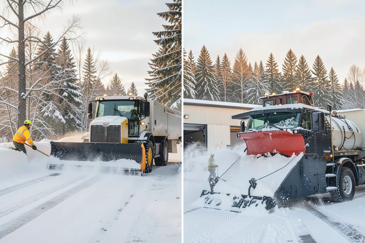 Roof Raking in Wilkeson, Pierce County, WA - Set up an extension rake safely on the ground