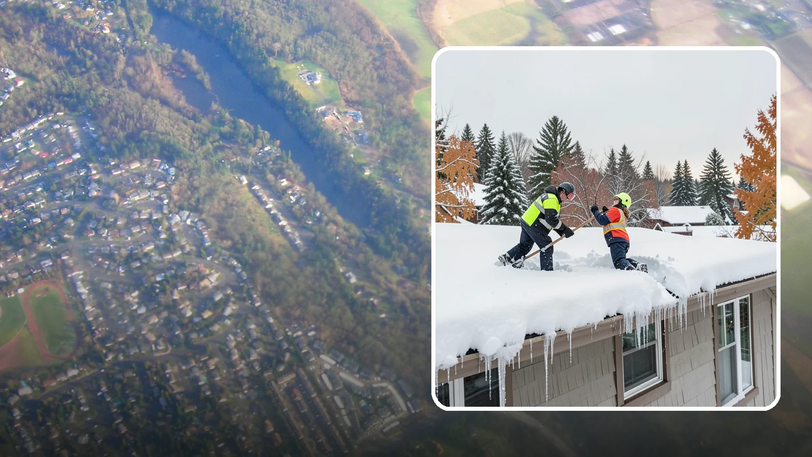 Roof Snow Removal in Algona, King County, WA - We safely remove accumulated snow from residential and light commercial roofs to protect against structural overload.
