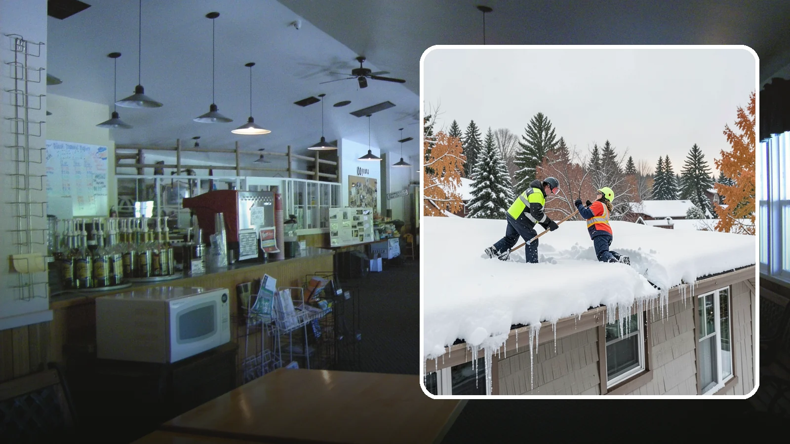 Roof Snow Removal in Black Diamond, King County, WA - We safely remove accumulated snow from residential and light commercial roofs to protect against structural overload.