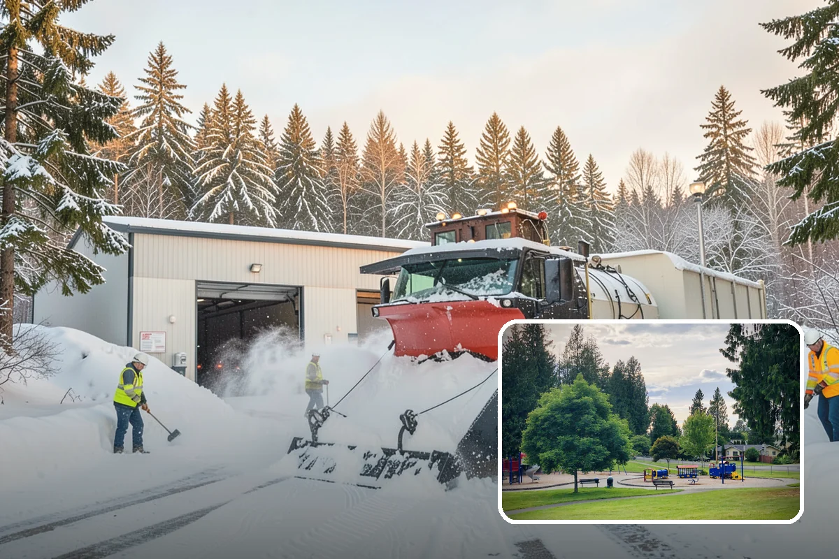 Roof Snow Removal in Bonney Lake, Pierce County, WA - Reduces the risk of structural overload from heavy wet snow