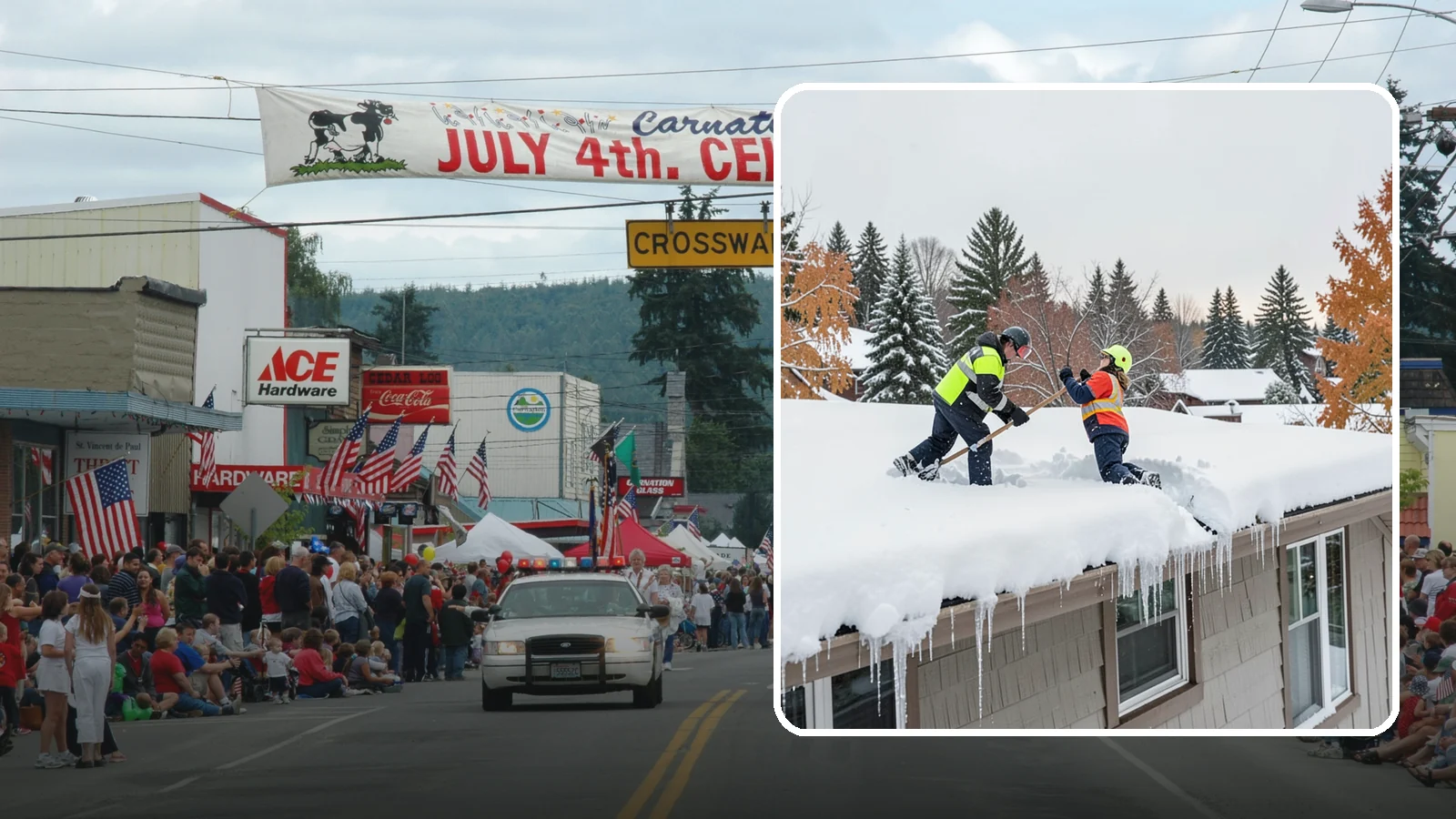 Roof Snow Removal in Carnation, King County, WA - We safely remove accumulated snow from residential and light commercial roofs to protect against structural overload.