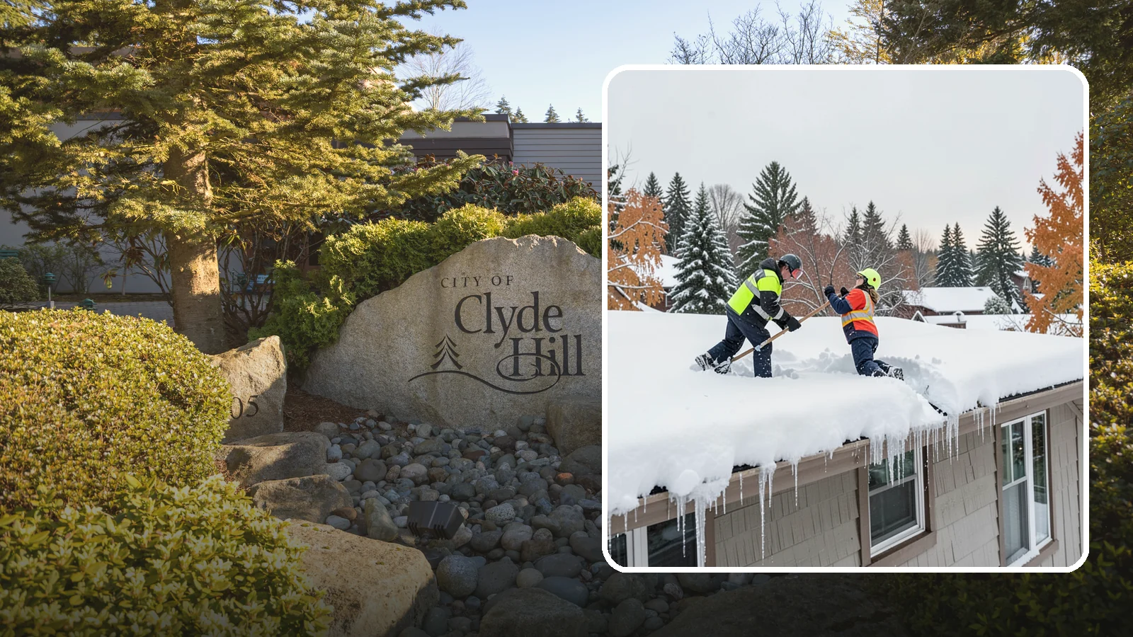 Roof Snow Removal in Clyde Hill, King County, WA - We safely remove accumulated snow from residential and light commercial roofs to protect against structural overload.