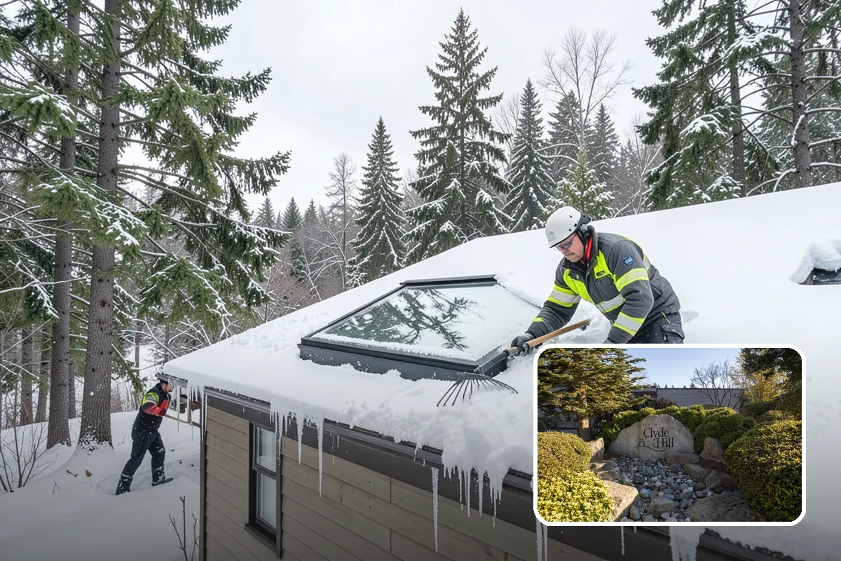 Roof Snow Removal in Clyde Hill, King County, WA - Reduces the risk of structural overload from heavy wet snow
