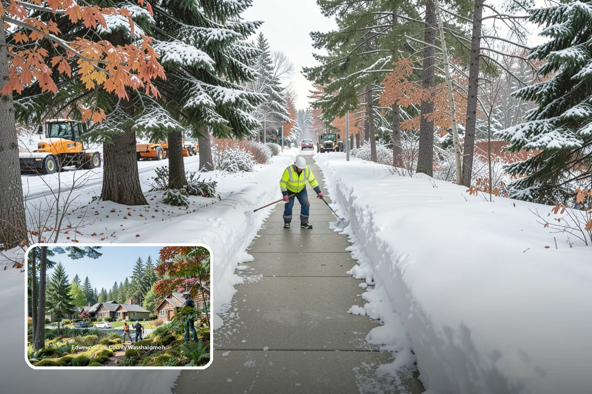 Roof Snow Removal in Edgewood, Pierce County, WA - Reduces the risk of structural overload from heavy wet snow