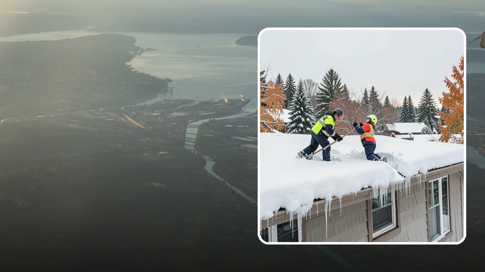 Roof Snow Removal in Fife, Pierce County, WA - We safely remove accumulated snow from residential and light commercial roofs to protect against structural overload.