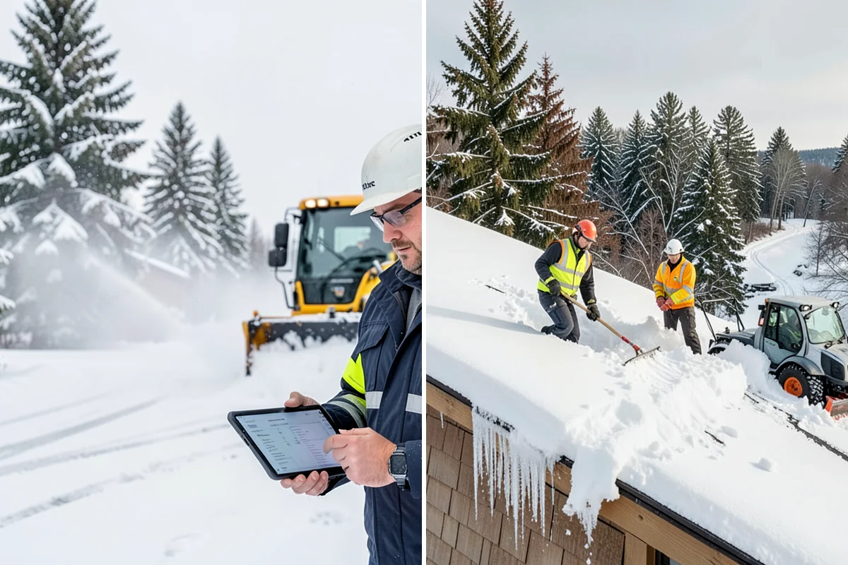 Roof Snow Removal in Fircrest, Pierce County, WA - Assess the roof structure, pitch, and snow depth