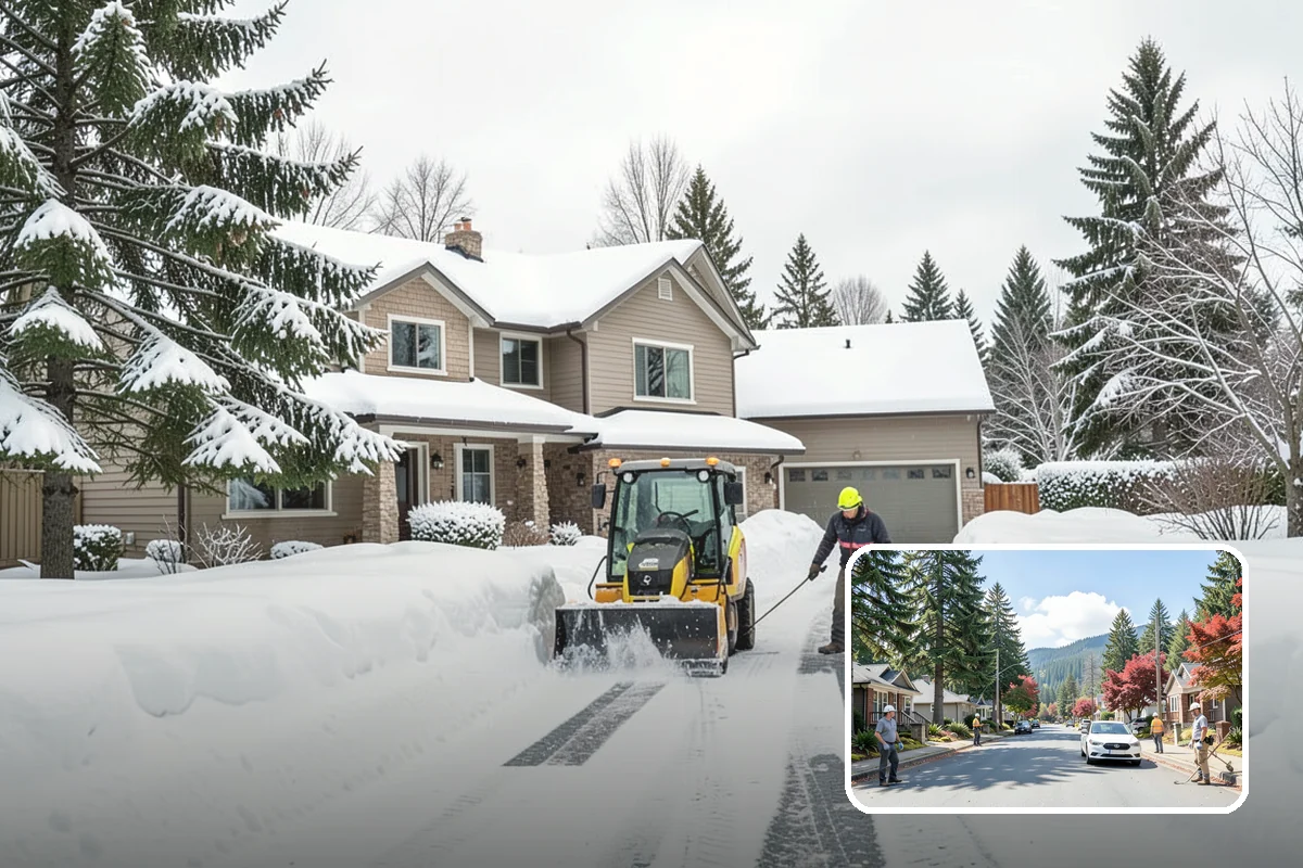 Roof Snow Removal in Hunts Point, King County, WA - Reduces the risk of structural overload from heavy wet snow