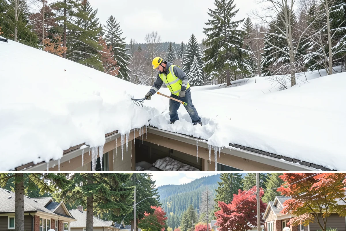 Roof Snow Removal in Hunts Point, King County, WA - Roof snow removal is critical after the heavy lowland snowfalls and rain-on-snow events that stack weight on Puget Sound roofs.