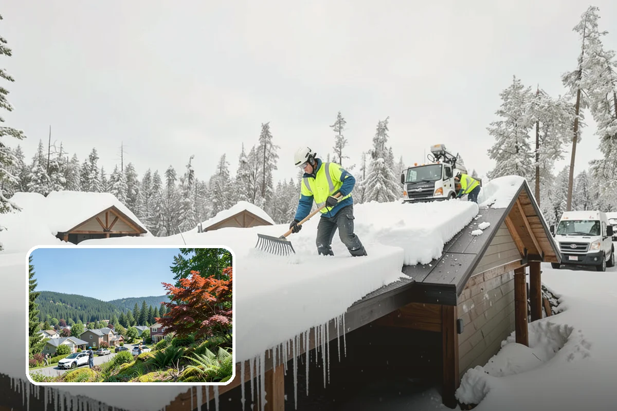 Roof Snow Removal in Index, Snohomish County, WA - Reduces the risk of structural overload from heavy wet snow