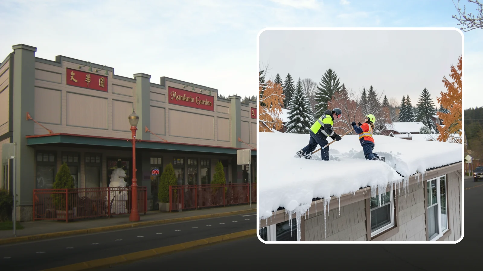 Roof Snow Removal in Issaquah, King County, WA - We safely remove accumulated snow from residential and light commercial roofs to protect against structural overload.