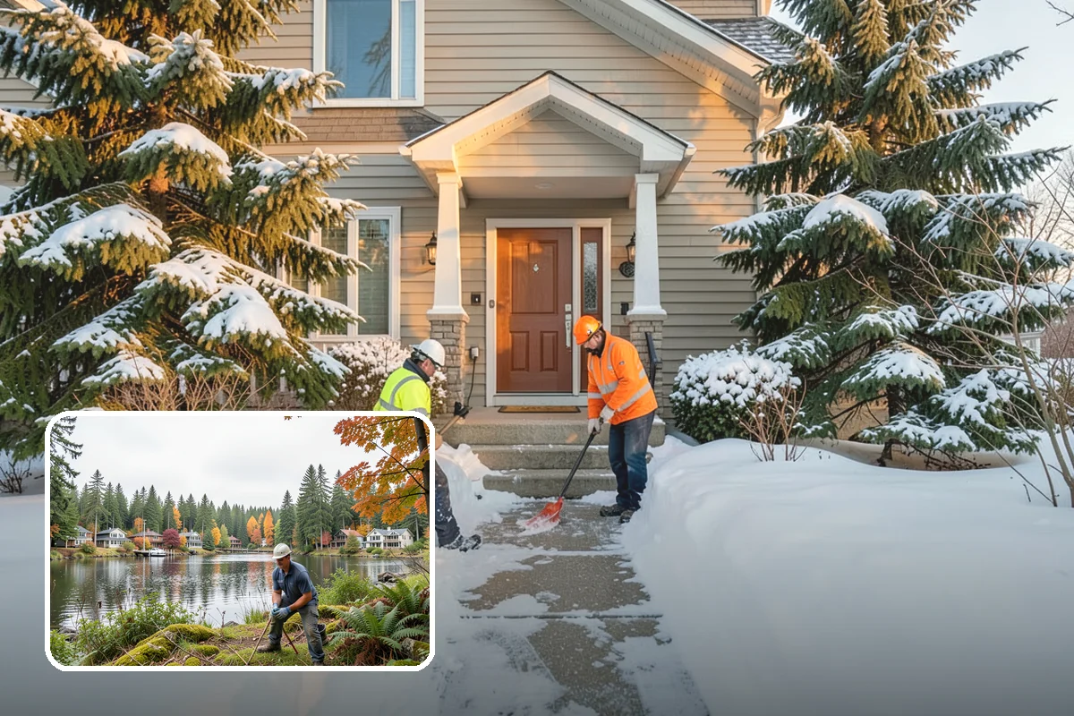 Roof Snow Removal in La Conner, Skagit County, WA - Reduces the risk of structural overload from heavy wet snow
