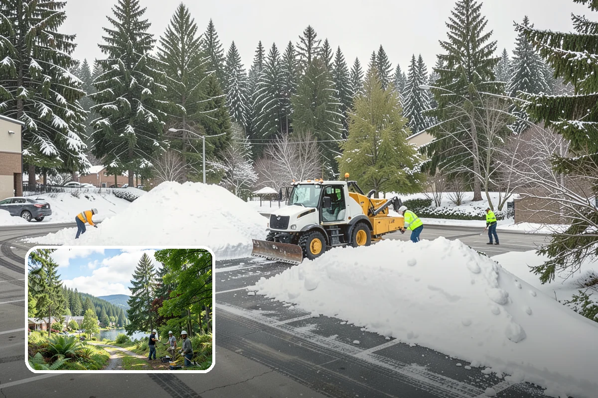 Roof Snow Removal in Lake Forest Park, King County, WA - Reduces the risk of structural overload from heavy wet snow
