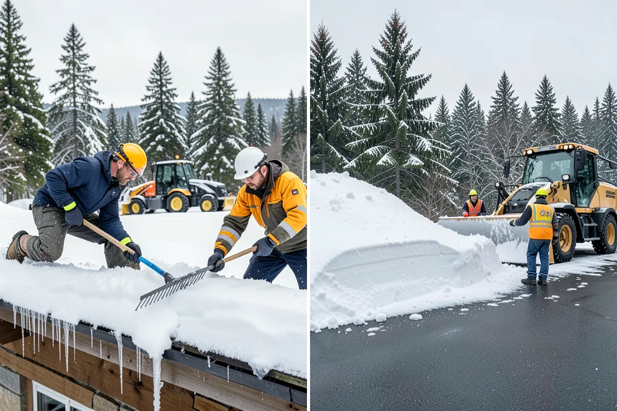 Roof Snow Removal in Lakewood, Pierce County, WA - Assess the roof structure, pitch, and snow depth