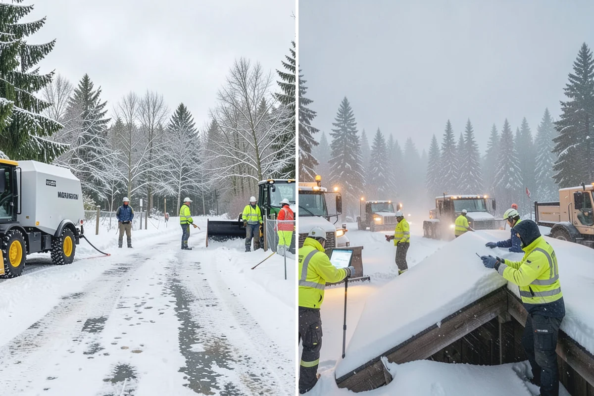 Roof Snow Removal in Marysville, Snohomish County, WA - Assess the roof structure, pitch, and snow depth