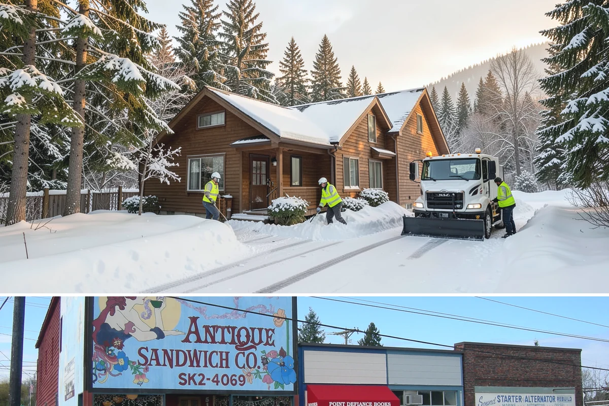 Roof Snow Removal in Ruston, Pierce County, WA - Roof snow removal is critical after the heavy lowland snowfalls and rain-on-snow events that stack weight on Puget Sound roofs.