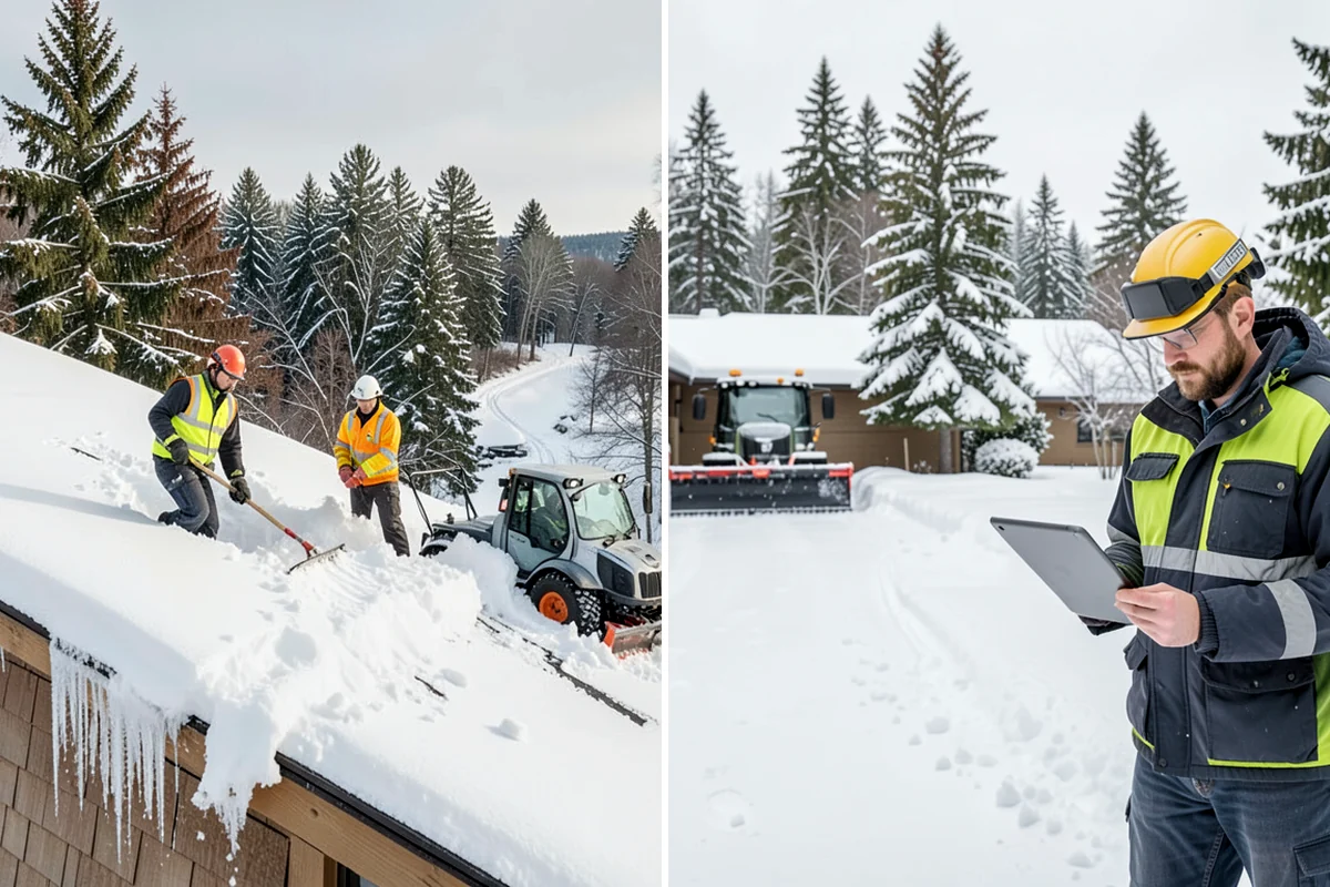 Roof Snow Removal in SeaTac, King County, WA - Assess the roof structure, pitch, and snow depth