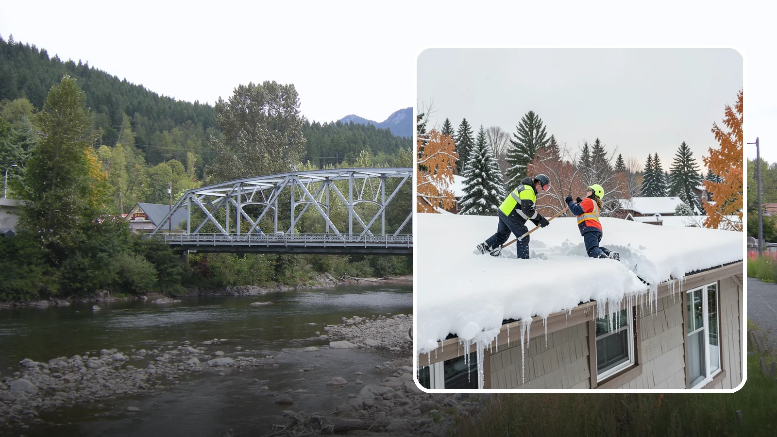 Roof Snow Removal in Skykomish, King County, WA - We safely remove accumulated snow from residential and light commercial roofs to protect against structural overload.