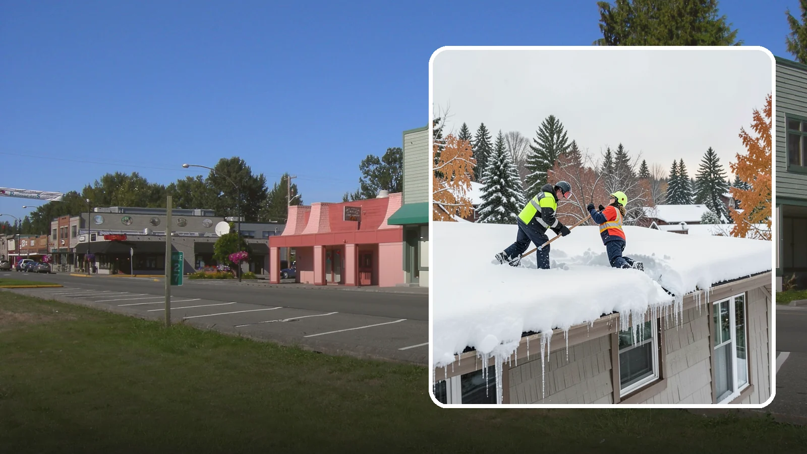 Roof Snow Removal in Snoqualmie, King County, WA - We safely remove accumulated snow from residential and light commercial roofs to protect against structural overload.