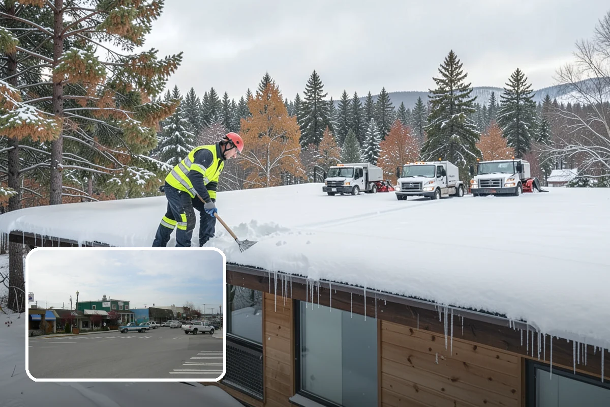 Roof Snow Removal in Stanwood, Snohomish County, WA - Reduces the risk of structural overload from heavy wet snow