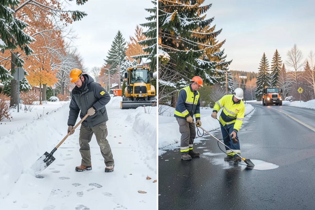 Roof Steaming in Bonney Lake, Pierce County, WA - Inspect the ice dam and identify the melt-through points