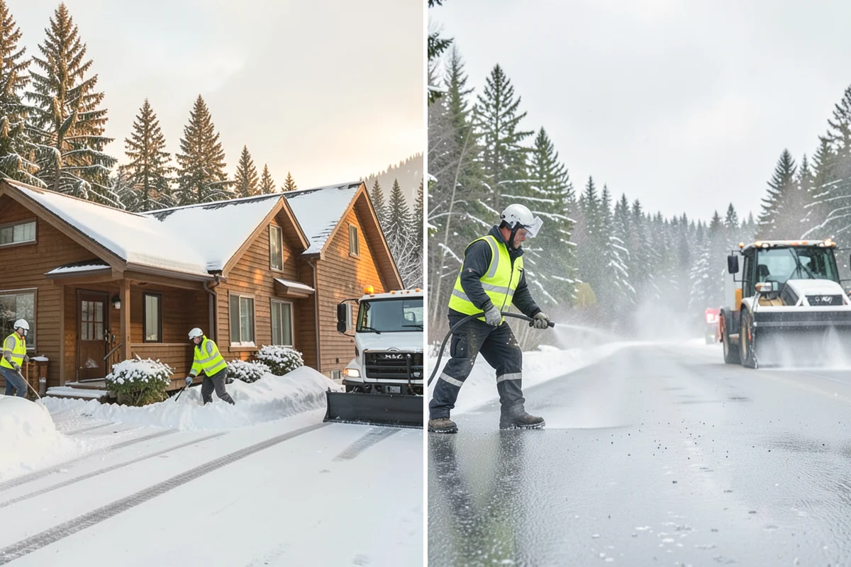 Roof Steaming in Carnation, King County, WA - Inspect the ice dam and identify the melt-through points