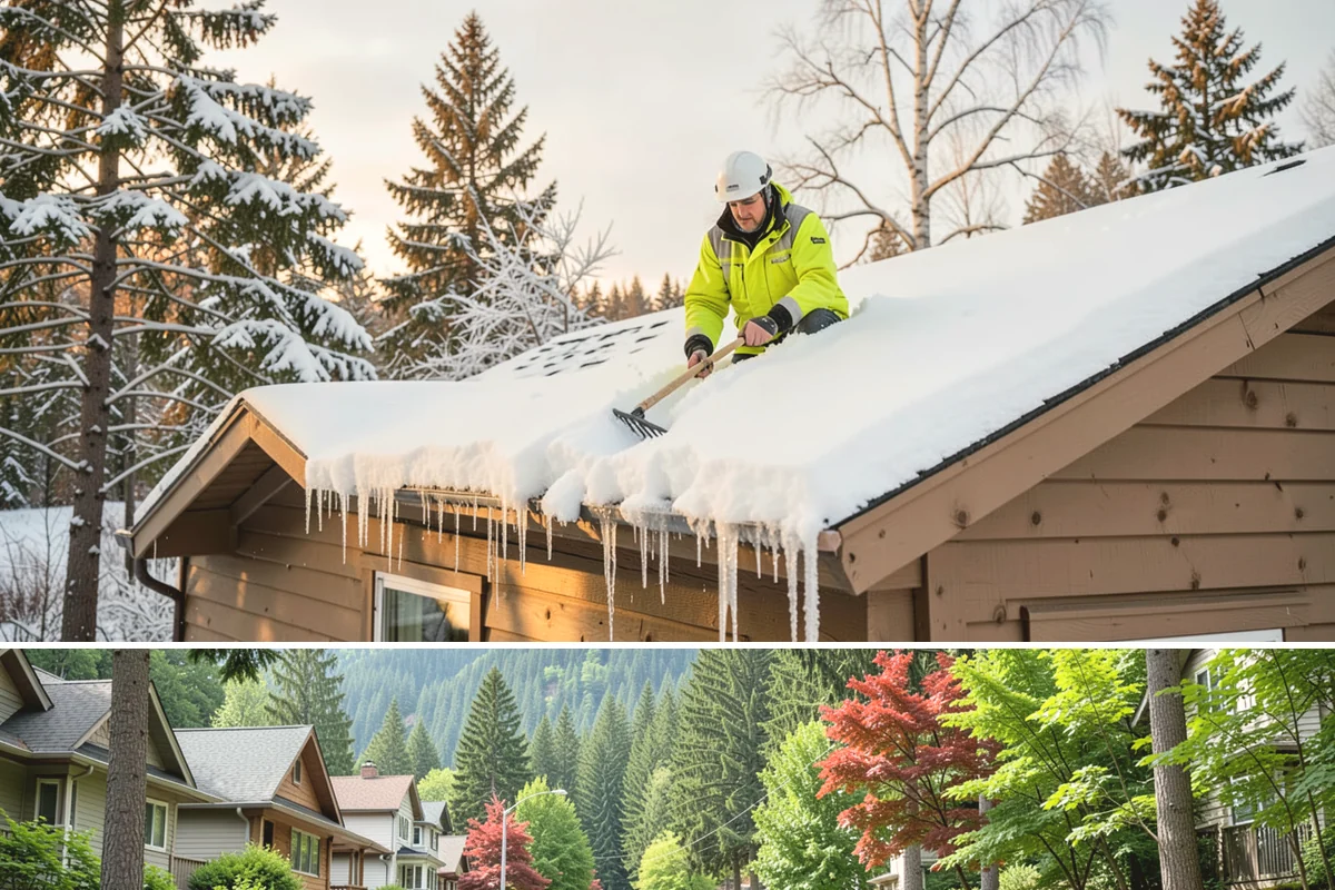 Roof Steaming in Darrington, Snohomish County, WA - Roof steaming is in highest demand from December through February when freeze-thaw cycles build thick eave ice dams.